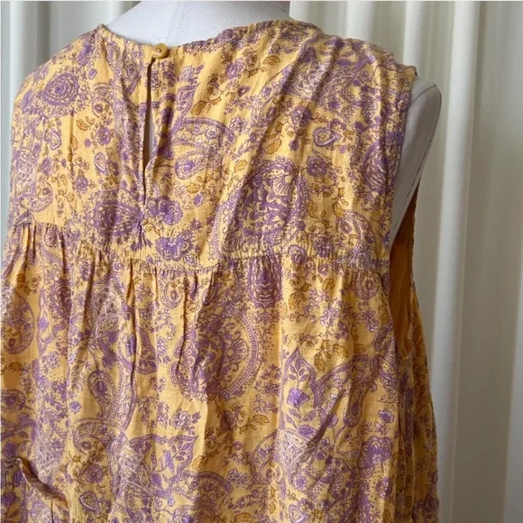 J Jill Boho Tiered Maxi Dress Paisley Print Sleeveless Cottagecore Peasant 2X - Picture 6 of 8